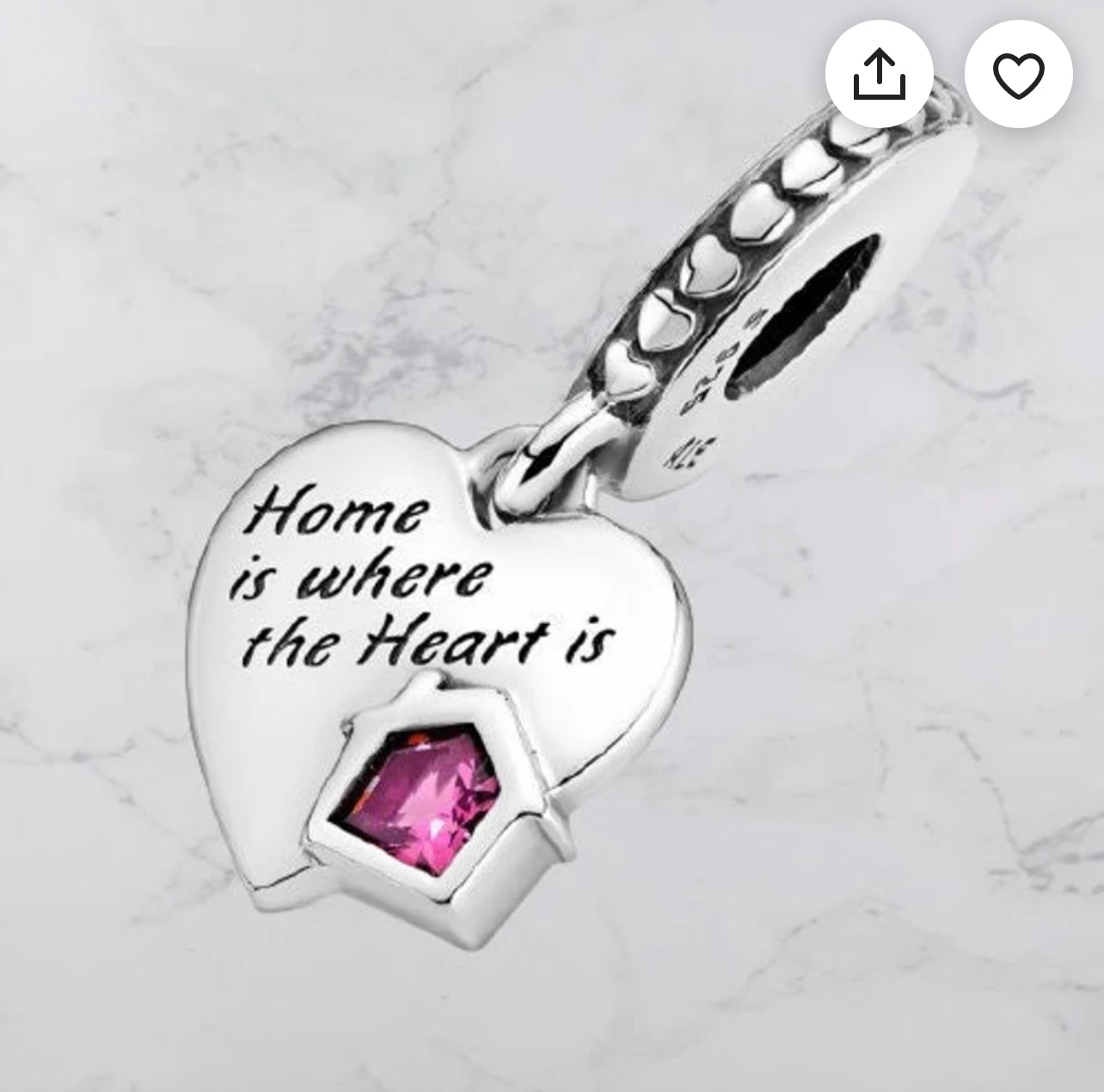 Love my Home Heart Charm