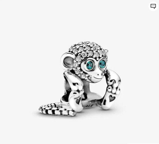 Sparkling Monkey Charm