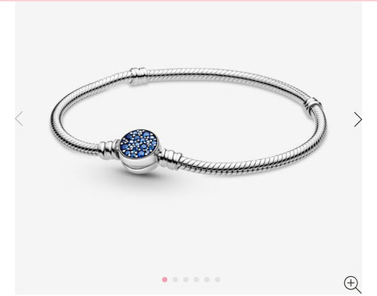 Moments Sparkling Blue Chain Bracelet