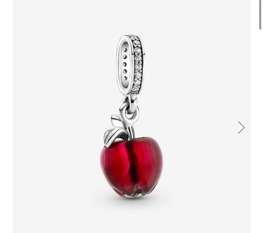 Murano Glass Red Apple Charm