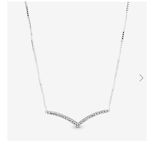 Sparkling Wishbone Necklace