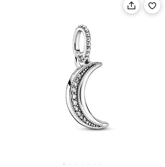 Pandora Sparkling Crescent Moon Pendant